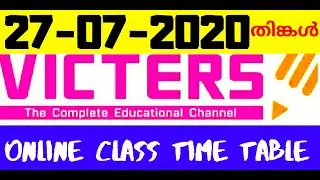 JULY 27 MONDAY TIMETABLE | kite victers channel Online class timetable | 27 th July Monday firstbell