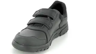 Clarks Blake Street I E Fit Black leather school shoes