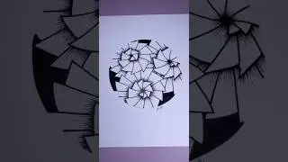 Hairy Spiral | Spiral Doodle with a Fuzzy Twist | Zentangle | Pattern