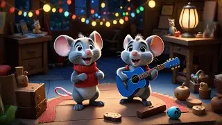 Three Mice in Mittens Make Music | Animal Song for Kids | Nursery Rhymes and Learning Songs