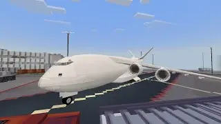 Minecraft pe horizon transport aircraft + airport addon