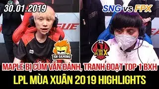[LPL 2019] SNG vs FPX Game 3 Highlights | Si&ecirc;u sao Maple bị c&uacute;m vẫn đ&aacute;nh, đại chiến quyết định Top 1