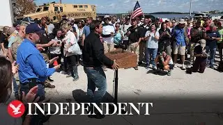 Ron DeSantis helps woman who collapsed during Fort Myers visit