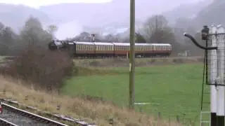 Llangollen Railway 4.1.2014 - Steam at Winter Warmer Gala including 44806