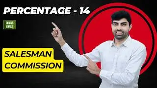 Percentage -14 || Percentage salesman questions || Percentage sales commission || Genius Chalk