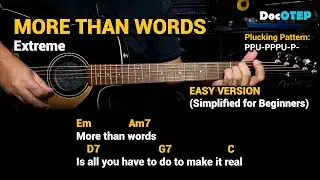 More Than Words - Extreme (Guitar Chords Tutorial with Lyrics)