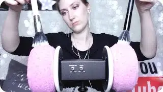 ASMR 3Dio Sponge Mic! Brushing, Squishing, Scratching, Crinkle Gloves, Fizzy Hair Mousse - Whispered