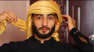 How to tie Umer AL Gala ARABIC Golden Shemagh | Arabic Rumal bandhne ka Tarika | Amaan Ullah