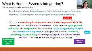 INCOSE NZ Meet-up - 2024-11: An Introduction to Human Systems Integration