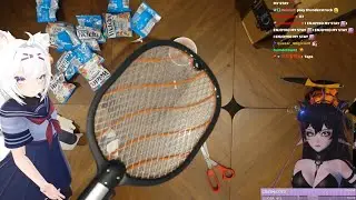 Filian Getting Shocked By An Electric Fly Swatter