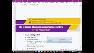 Module-2_Class-2 MS Word Alignment, Bullet & Numbering | Office Application | The LK Computer