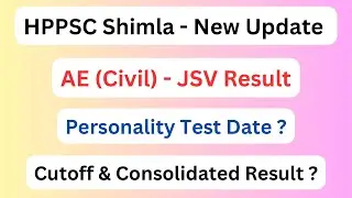 HPPSC AE (Civil) - JSV Result 2025 || Cutoff & Consolidated Result || Let&rsquo;s Study ||
