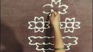 New year rangoli#simple flower design#rangoli#muggulu#latest#viral#