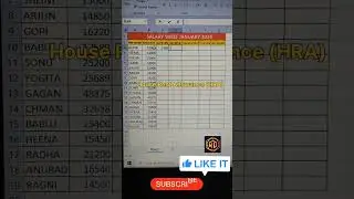 salary sheet in excel #exceltips #excel #exceltricks #exceltutorial #computer #trending