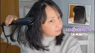 CABELLO LISO por DÌAS sin productos caros | Mi rutina real 😱✨ #hairtutorial