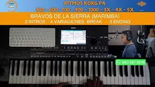 MARIMBA LOS BRAVOS DE LA SIERRA STARD RITMOS KORG PA