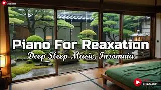 Relaxing Piano Music & Rain Sounds in Warm Bedroom for Sleeping, Study, Calming - Deep Sleep Music
