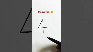 Magic fish drawing from number 4 #shortsfeed #trending #fish