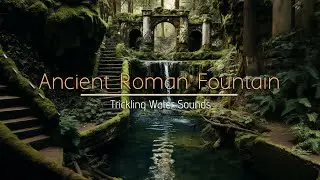 Trickling Water Sounds | Ancient Roman Fountain Amidst Lush Greenery