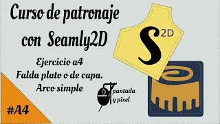 👉Curso de patronaje 🖥 digital gratis con seamly2d. Ejercicio A4. Falda plato o de capa.👗
