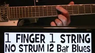 Easy Blues Guitar Lesson One Finger One String 12 Bar Blues Tutorial Bending Technique with TAB