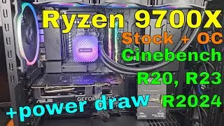 Ryzen 9700X Stock + Overclocked Cinebench Tests (R20,R23,R2024)