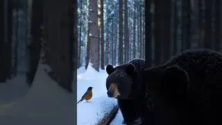A Tiny Bird Helped a Sleeping Giant in the Middle of Winter ❄️🐻🐦