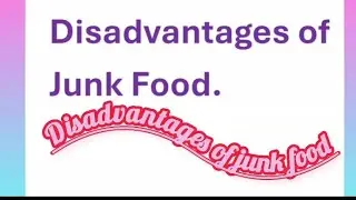 Disadvantages of junk food Essay Writing in English.