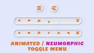 Animated Neumorphic Menu / Navigation Bar with icon / Transforming Hamburger Menu HTML / CSS / JS