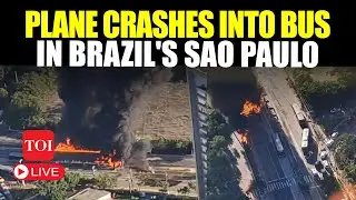 Brazil Plane Crash LIVE | Aircraft Slams Into Cars On Busy Sao Paulo Road, Explodes; 2 Killed