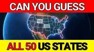 🌎 Сможете ли вы назвать все 50 штатов США? | Географическая викторина на 3D-глобусе