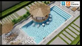Photorealistic Swimming Pool with Corona Renderer
