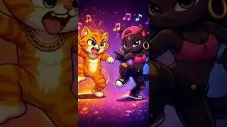 two cute cats dance battle 🐱🔥