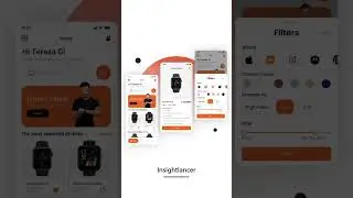 Creative & Morden UI design of Online Smart watch Store Application.
