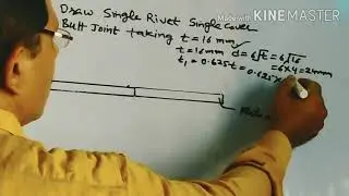 ਸਿੰਗਲ ਰਿੱਵਟ ਸਿੰਗਲ ਕਵਰ ਬੱਟ ਜਞਾੲਿੰਟ  Single Rivet Single cover Butt joint