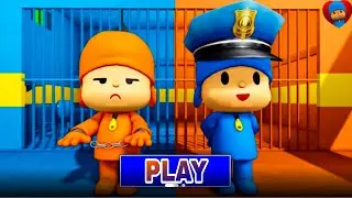 POCOYO PRISONER VS POLICE PRISON RUN! (Obby) NEW SCARY ROBLOX (#roblox)