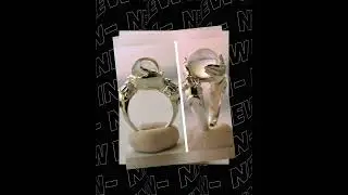 Magical Moonstone Crystal Ball Tarot Card Ring Witchy Wicca Pagan Ring Jewelry