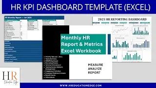 HR KPI Dashboard Template (Excel) &mdash; Monthly HR Report + Yearly Metrics & Charts