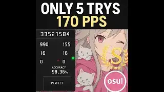 osu! Easy 170 pp - only 5 trys o: