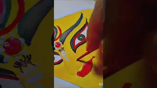 Durga Mata face painting poster colours😔🙏🙏