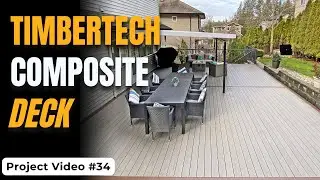 TimberTech Composite Deck with Two-Tone Design in Silver Valley, Maple Ridge | Pulsar Construction