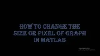 How to Change the size or Pixel of Graph in MATLAB