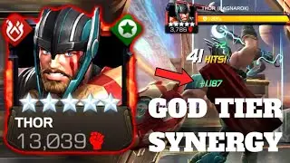 MCOC THOR RAGNAROK GOD TIER SYNERGY - BEST F2P SYNERGY | MARVEL CONTEST OF CHAMPIONS - QUICK GUIDE