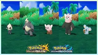 Pokemon UltraSun & UltraMoon - Pancham,Pangoro,Stufful,Bewear & Komala Locations