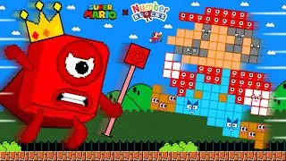 Mario's Numberblocks Robo vs the Giant Numberblocks Puzzle mix level up | Game Animation