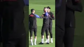 Behind the Scenes: Mbappe, Hakimi, and Ramos Goof Off on the Pitch #mbappe #ramos #hakimi