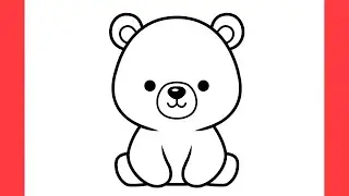 How to Draw a CUTE Polar Bear - Super Easy !
