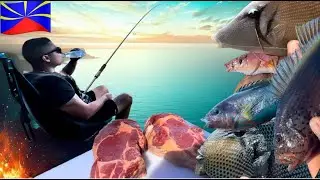 JE PARS PÊCHER ET CUISINER EN HAUT D'UNE FALAISE A LA REUNION (974) [PÊCHE,CUISINE,POISSONS]4k