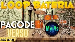 🥁 LOOP de BATERIA PAGODE VERSO para TOCAR e COMPOR | bpm 100 loop drums