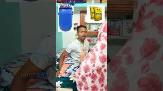 Blue color ka drum 2 cement ke thaile 😂 #reels #funny #comedy @idreessain